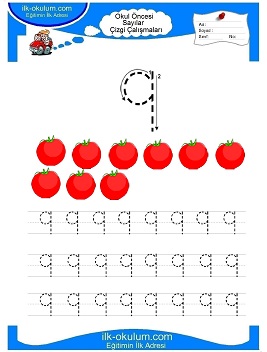 Çocuklar İçin Çizgi Çalışma Sayfaları 